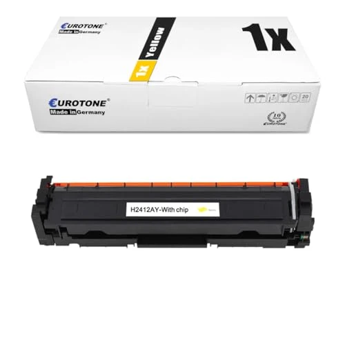 Toner compatible Eurotone pour HP W2412A – Jaune – pour HP Color LaserJet Pro M 155 nw et HP Color LaserJet Pro M 180