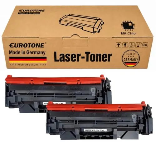 2x Eurotone tonercartridges compatibel met HP W1390A – Zwart – voor 3002dn, 3002dw