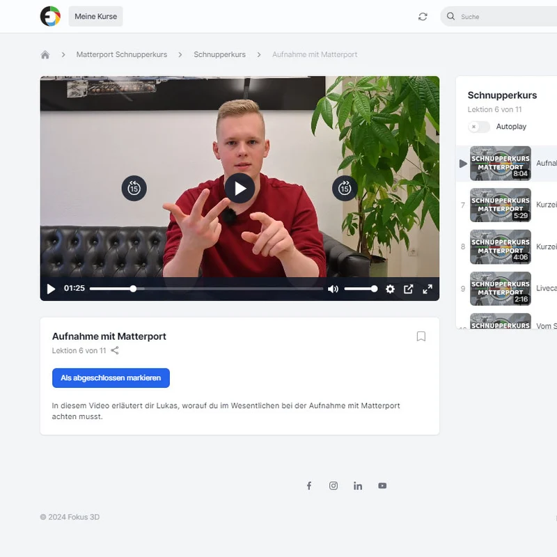Matterport Videokurs