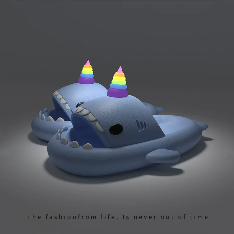 SHARKSLIPPERS™ - Einhorn Edition | Sommer Hai Schlappen