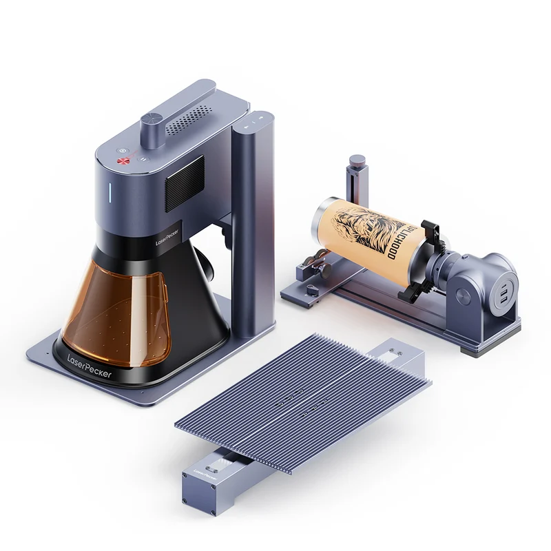LaserPecker LP5 Fiber + Diode Laser Engraver - Business Bundle