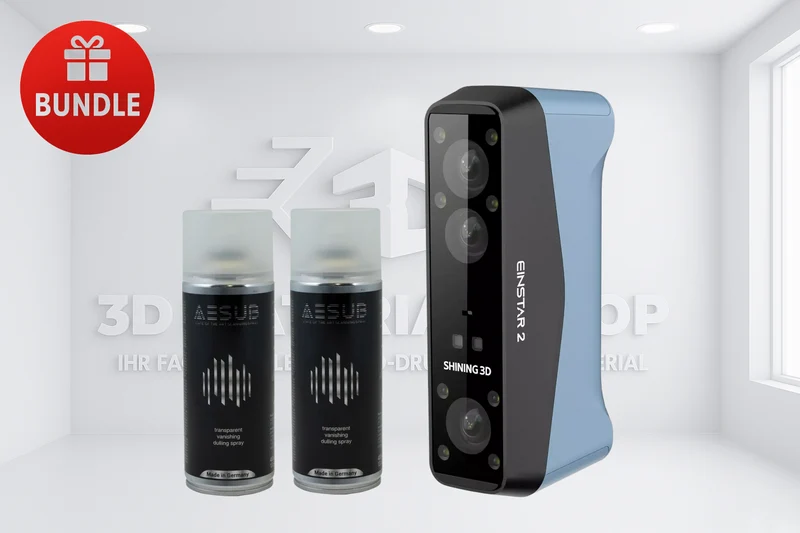 Bundle: Shining3D Einstar 2 + 2x Aesub Black Scanning Spray(400 ml)