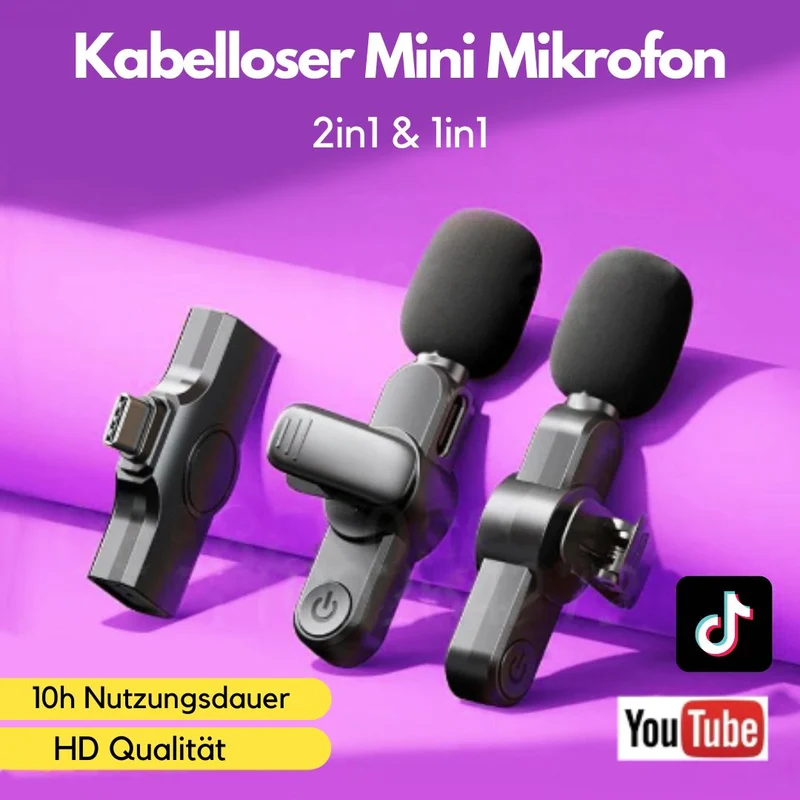 Kabelloser Mini Mikrofon für Smartphone