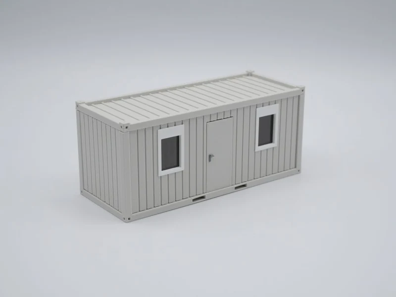 Bürocontainer Typ 6 - Baucontainer - Maßstab 1:50 - Farbe: lichtgrau