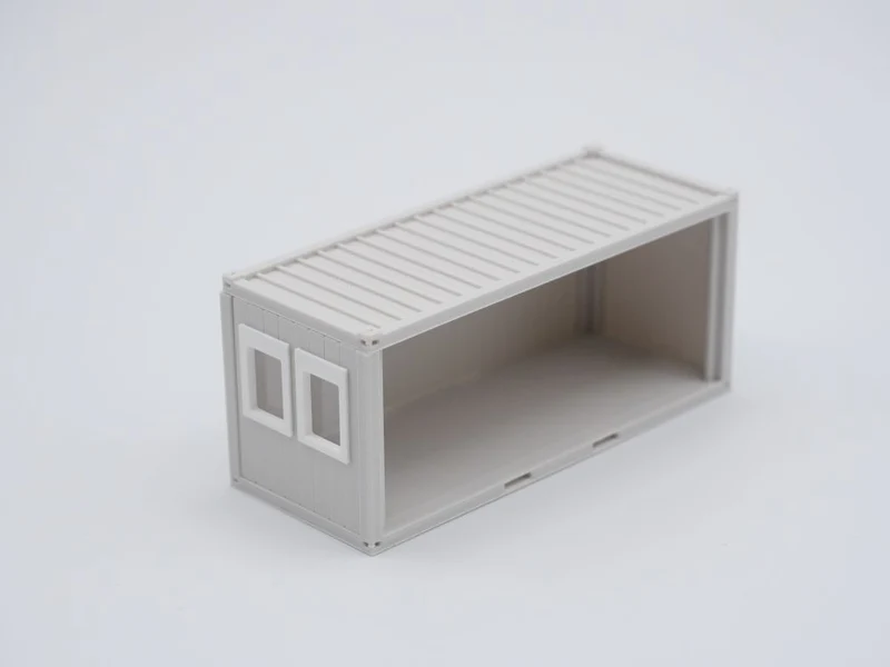 Bürocontainer Typ 4 - Baucontainer - Maßstab 1:87 - Farbe: lichtgrau