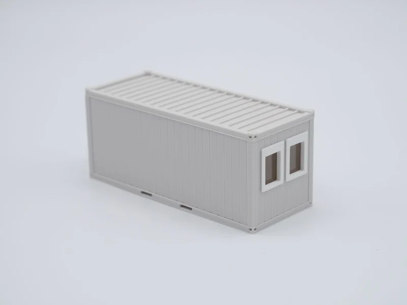 Bürocontainer Typ 1 - Baucontainer - Maßstab 1:87 - Farbe: lichtgrau