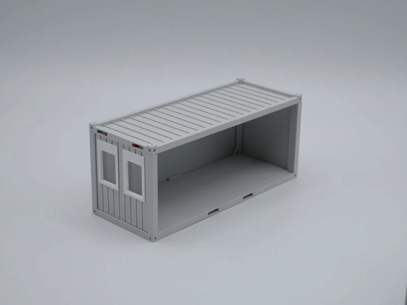 Bürocontainer Typ 4 - Baucontainer - Maßstab 1:50 - Farbe: lichtgrau