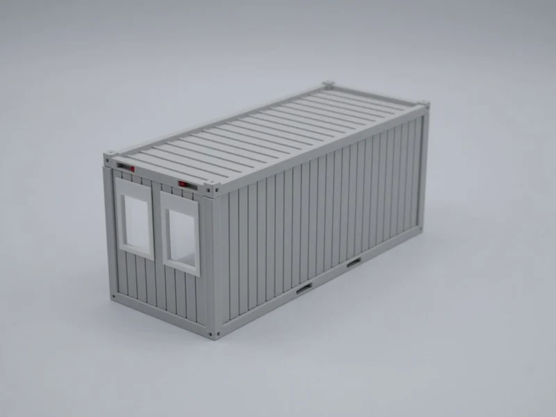 Bürocontainer Typ 3 - Baucontainer - Maßstab 1:50 - Farbe: lichtgrau