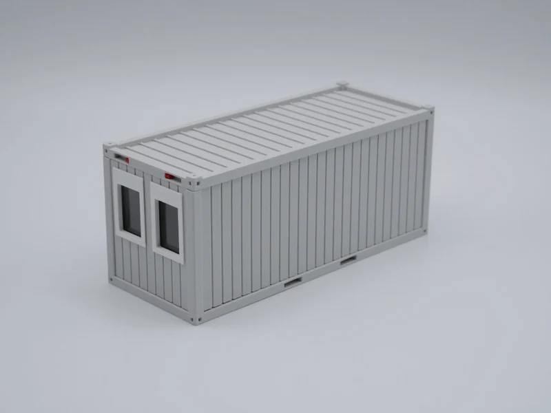Bürocontainer Typ 1 - Baucontainer - Maßstab 1:50 - Farbe: lichtgrau