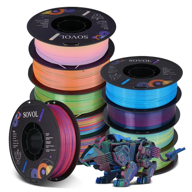 Sovol PLA Silk 3D Printing Filaments 10KG