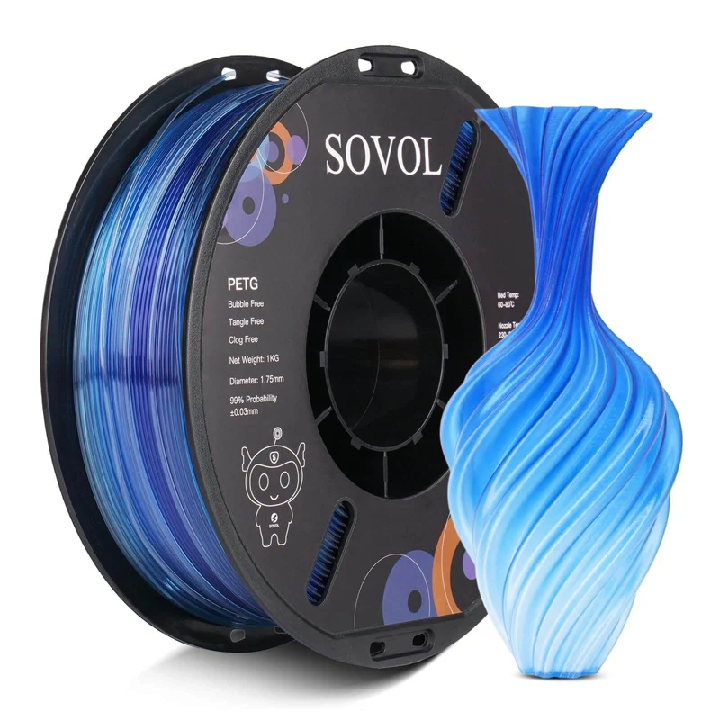 Sovol Gradient Blue White PETG Filament