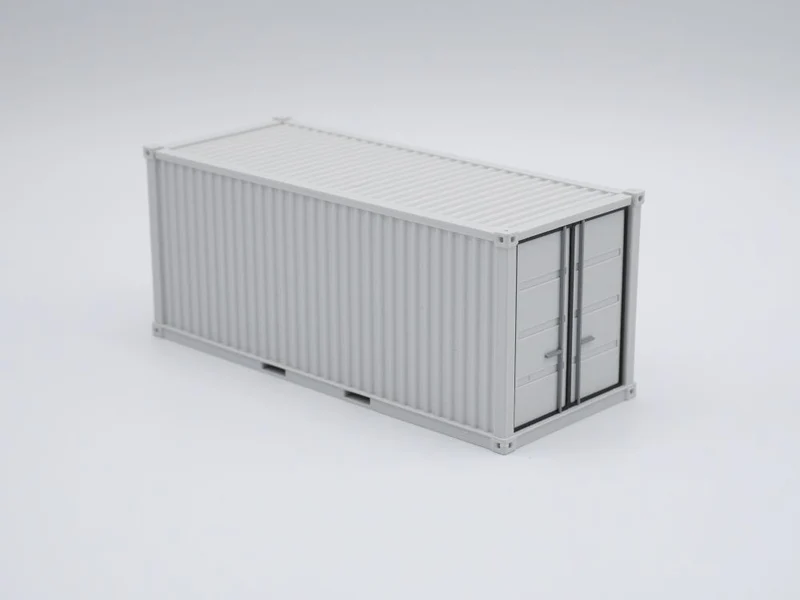 Materialcontainer / Lagercontainer / Seecontainer 20ft - Maßstab 1:50 - Farbe lichtgrau