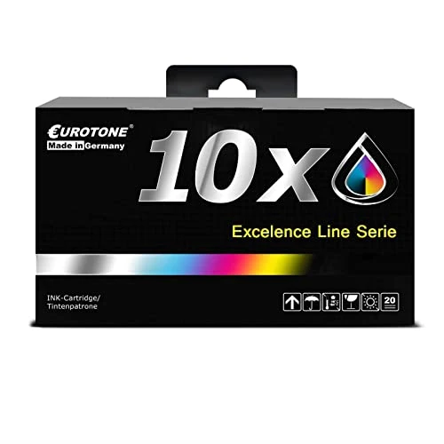 10x Eurotone ink cartridges compatible with Brother LC-980 – Black/Cyan/Magenta/Yellow – for Brother DCP-145 C, Brother DCP-160 Series