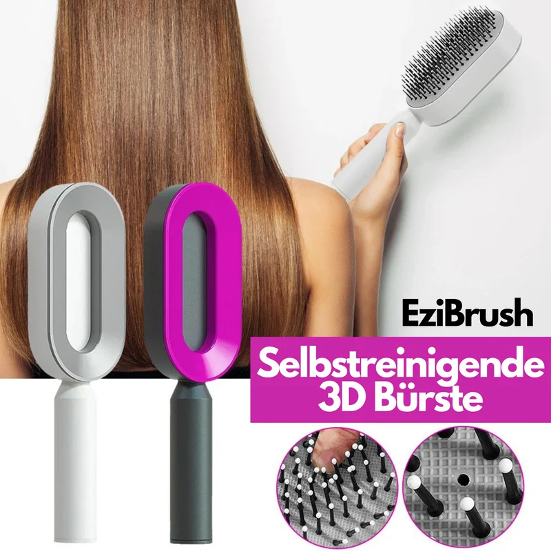 Ezibrush – Selbstreinigende 3D-Haarbürste Dripdeal | Glattes Haar in Sekunden