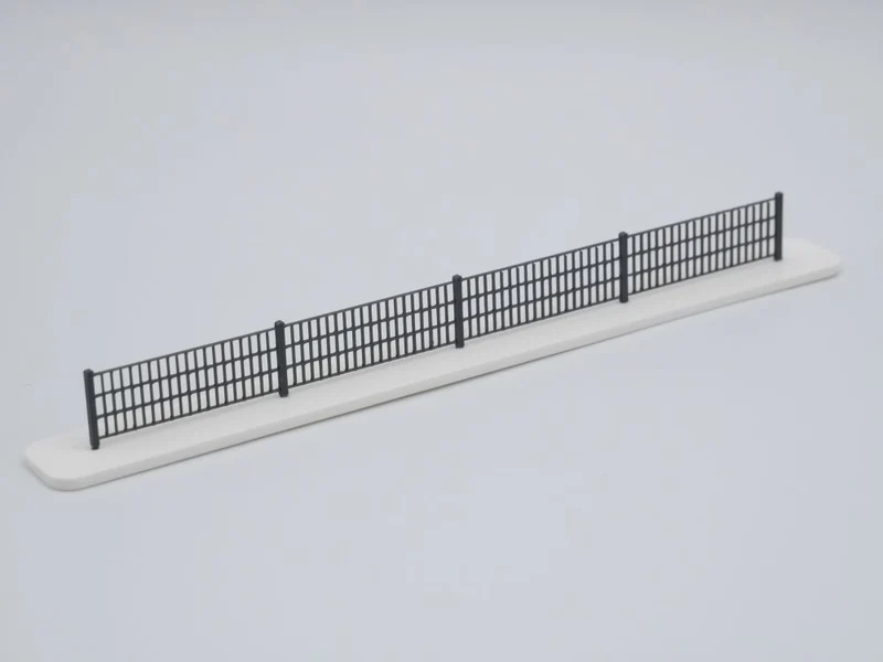 H0 Stabmattenzaun, Industriezaun, Metallzaun, Gartenzaun - Anthrazit - Höhe 12mm