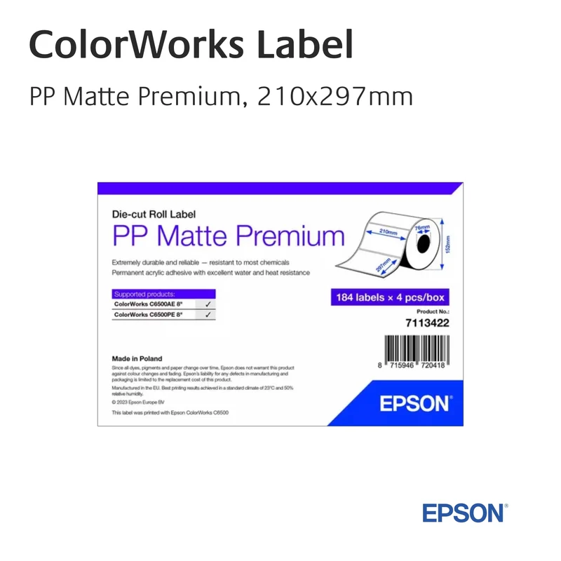 ColorWorks - PP Matte Premium - 7113422 - 210mm x 297mm