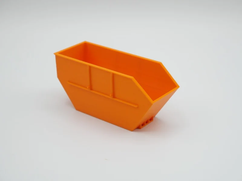 Absetzmulde / Absetzcontainer - 15m³ - stapelbar - Maßstab 1:50 - Orange