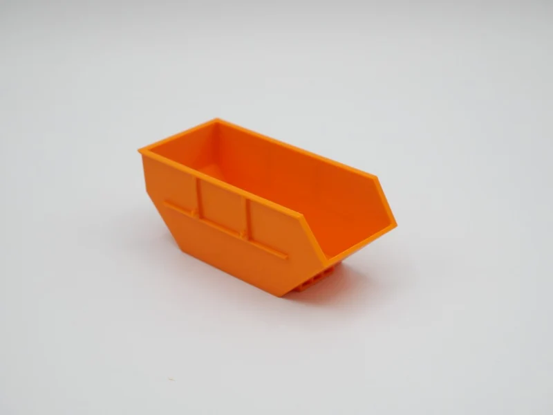 Absetzmulde / Absetzcontainer - 10m³ - stapelbar - Maßstab 1:50 - Orange
