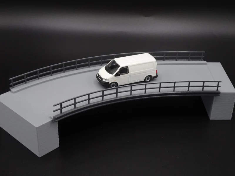 Brückengeländer - FLEXIBEL - Stahlträgeroptik - Spur H0 Maßstab 1:87 - Anthrazit