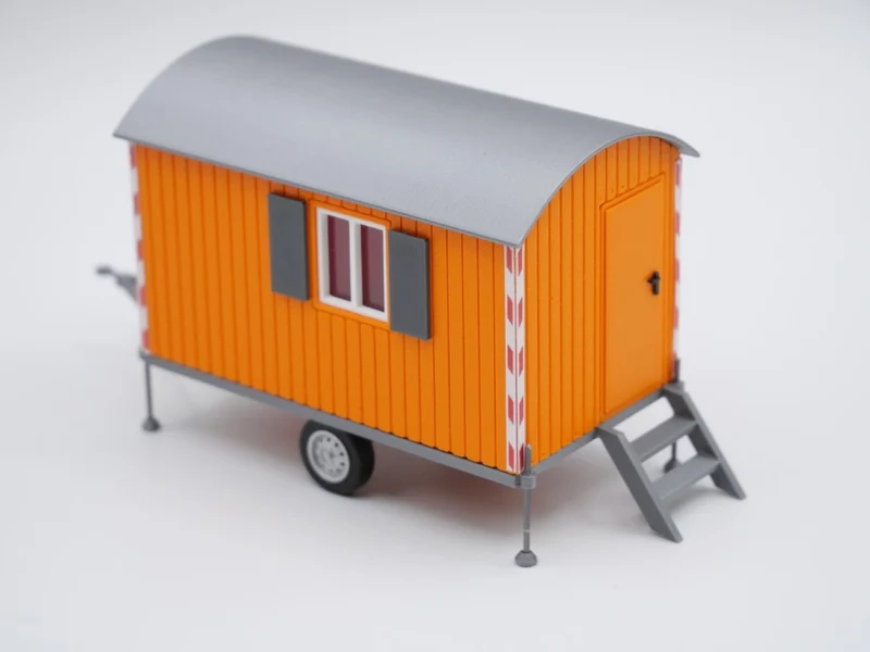 Bauwagen - Maßstab 1:50 - Farbe orange - Bausatz