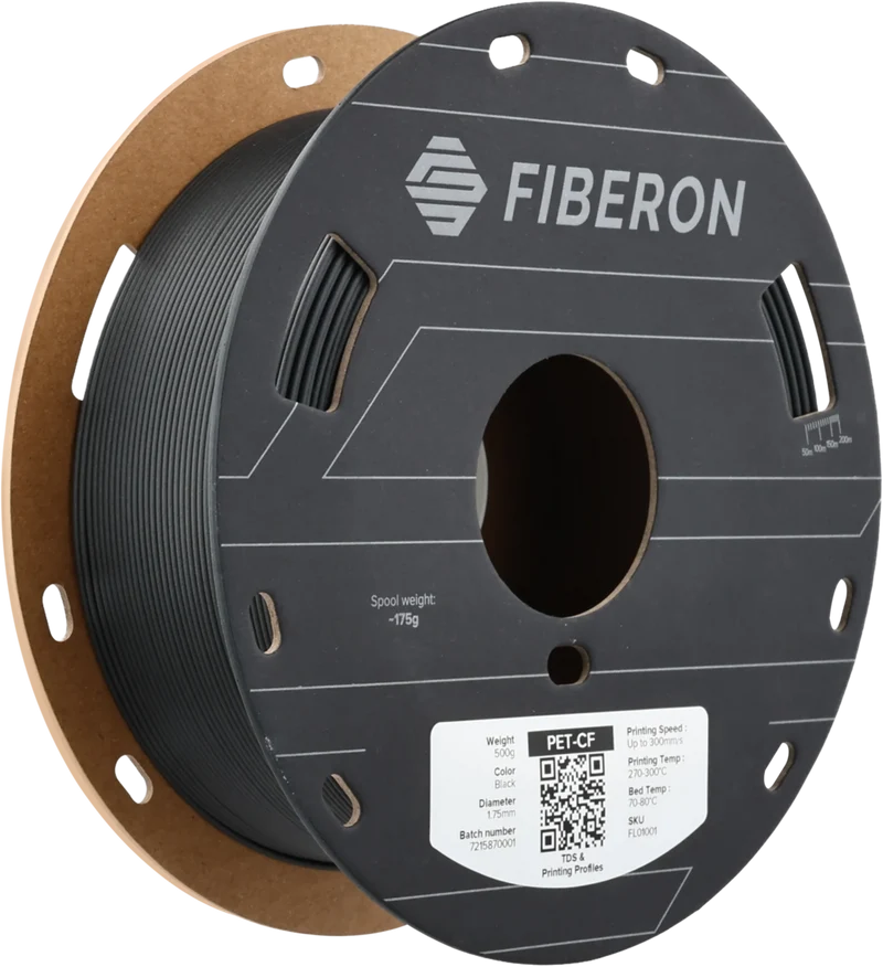 Polymaker Fiberon PET-CF17 Schwarz 1,75 mm 500 g - Carbon-PET-Filament