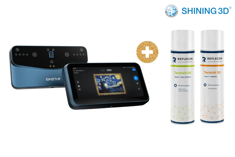 BUNDLE: Shining 3D EinStar VEGA 3D Scanner (Titanium Grey) + 2x Reflecon Tarnish