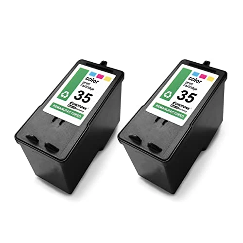 2x Eurotone inktcartridges compatibel met Lexmark 35XL – Meerkleurig – voor HP OfficeJet 6800-serie, HP OfficeJet 6812