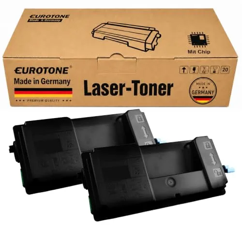 2x Eurotone tonercartridges compatibel met Kyocera TK-3410 – Zwart – voor een verpakking van 2 stuks