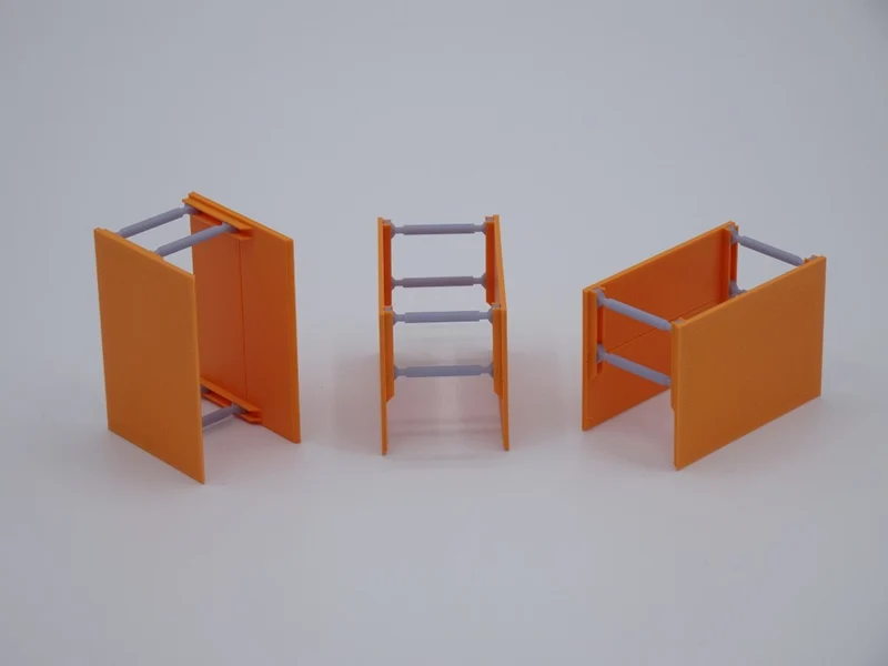 Verbaubox, Verbaukasten - Maßstab H0 1:87 - 3 Stück - Platte 40x28mm - Farbe: orange