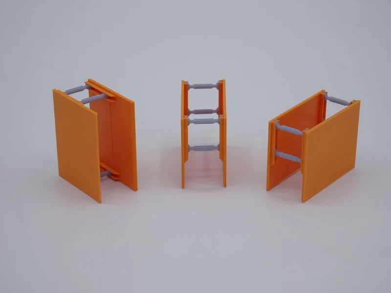 Verbaubox, Verbaukasten - Maßstab H0 1:87 - 3 Stück - Platte 35x28mm - Farbe: Orange