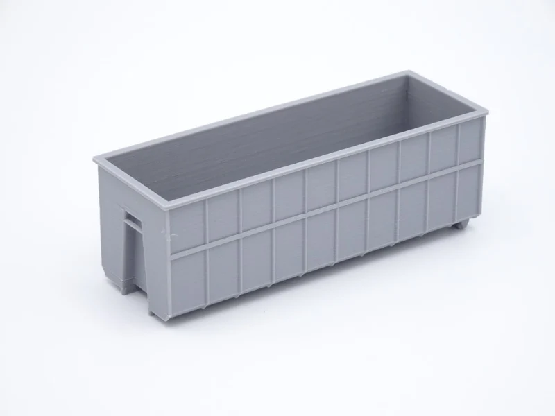 Abrollcontainer Abrollmulde - Spur H0 - lange Version (85mm) 40m³ - Farbe: Grau - Bausatz