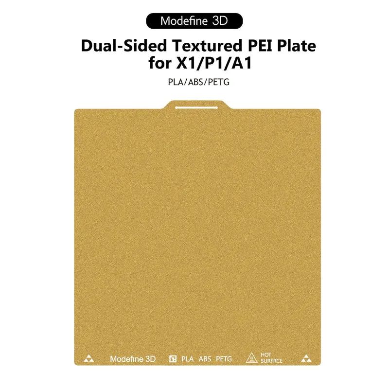 Modefine 3D High temp gold PEI build plate für Bambu Lab X1, P1, A1 Serie