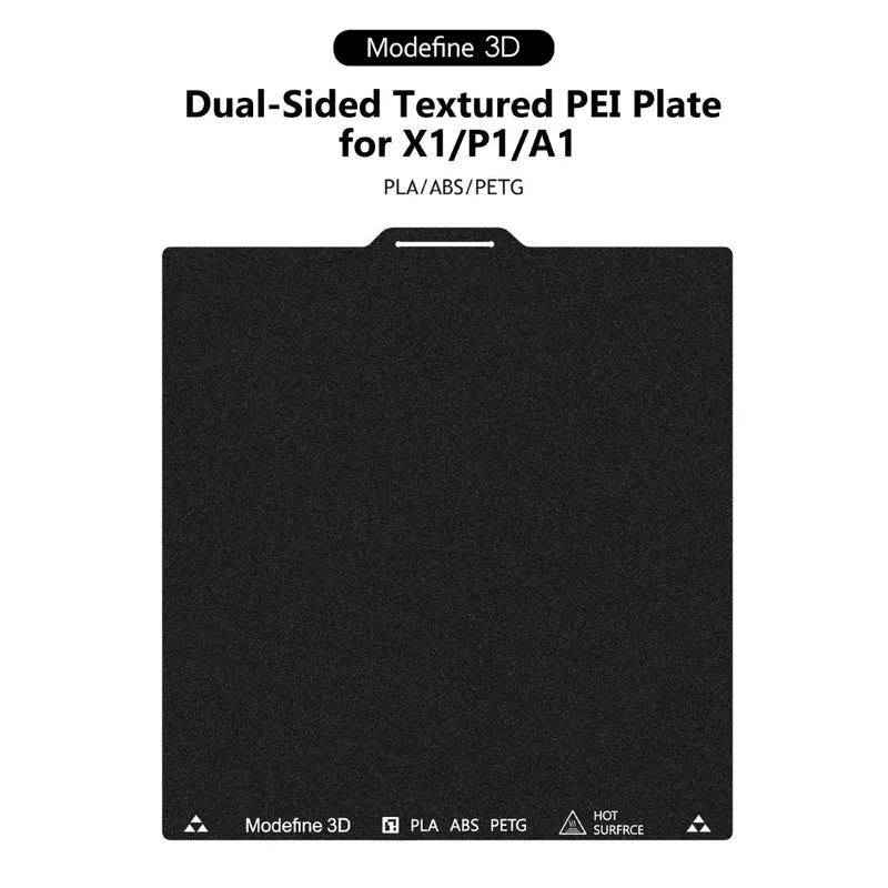Modefine 3D High temp black PEI build plate für Bambu Lab X1, P1, A1 Serie