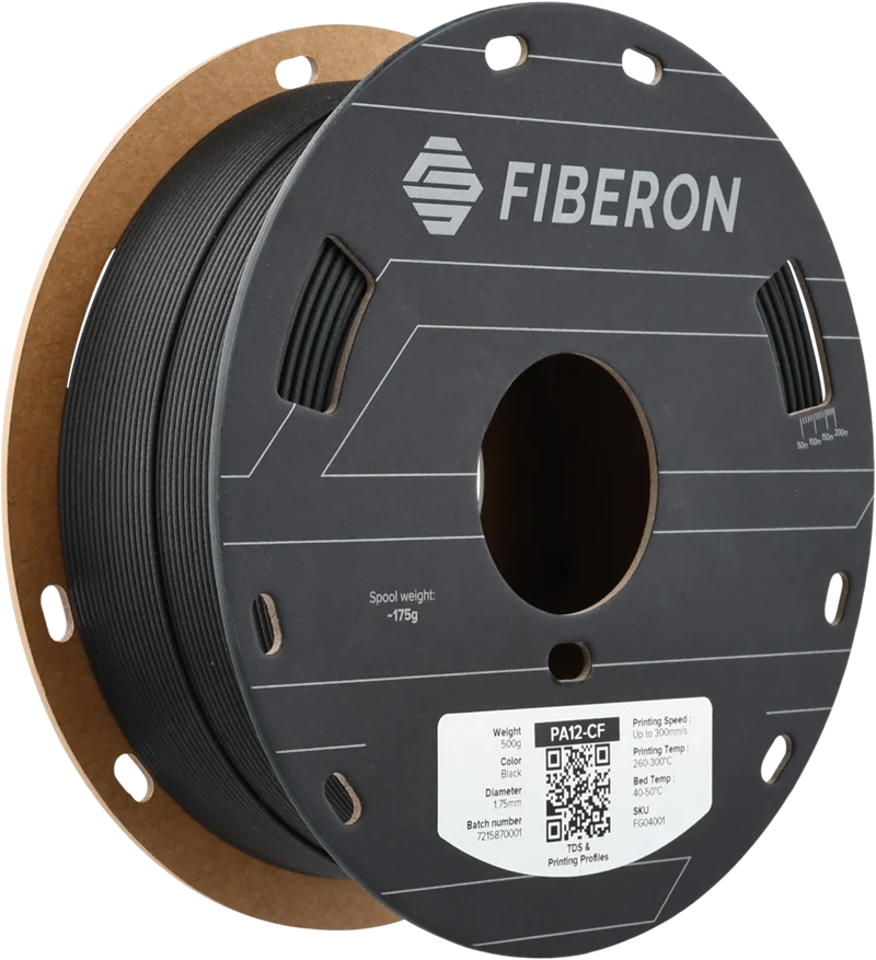 Polymaker Fiberon™ PA12-CF10 Schwarz 1,75 mm, 500 g