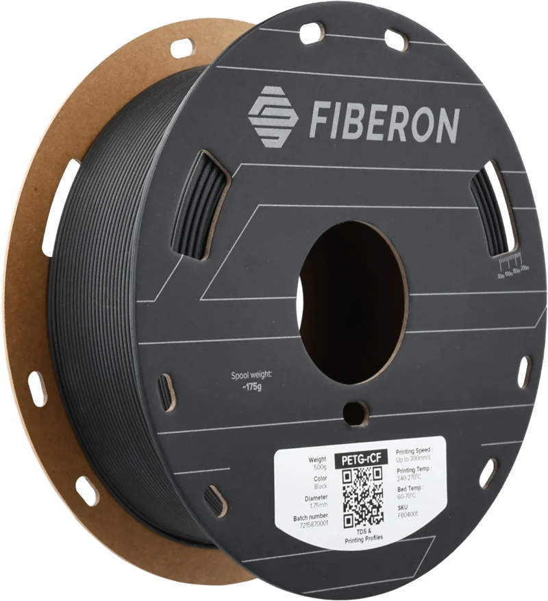 Polymaker Fiberon™ PETG-rCF08 Schwarz 1,75 mm 500 g