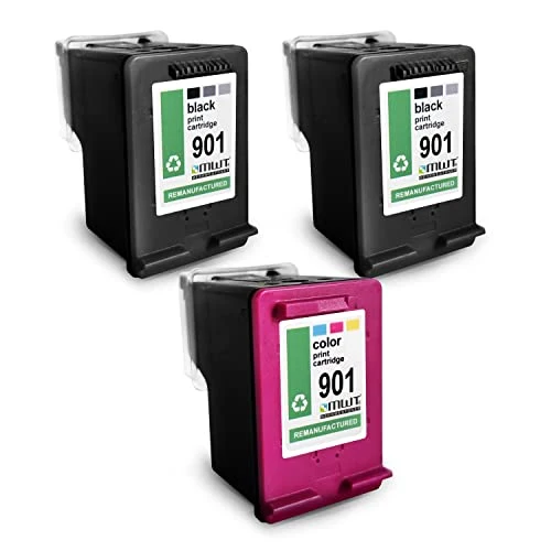 3 многоразовых картриджа с тонером, совместимых с HP 901XL – черный/голубой/пурпурный/желтый