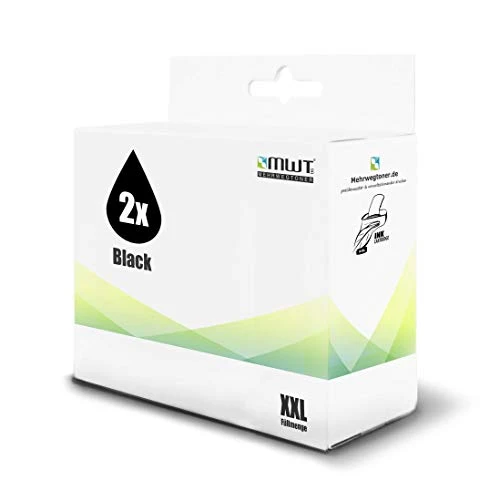 2x Kraft Office Supplies ink cartridge for Brother LC-1240 – Black – for Brother DCP-J 525 W, Brother DCP-J 725 DW