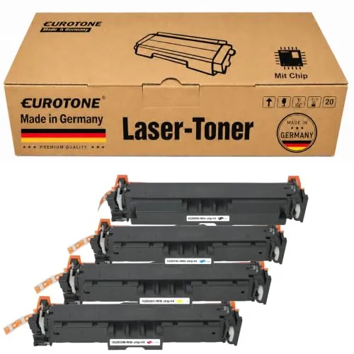 Toner compatible Eurotone pour HP W2200X – Noir/Cyan/Magenta/Jaune – pour HP Color LaserJet Pro MFP 4302 fdwe, série HP Color LaserJet Pro MFP 4302