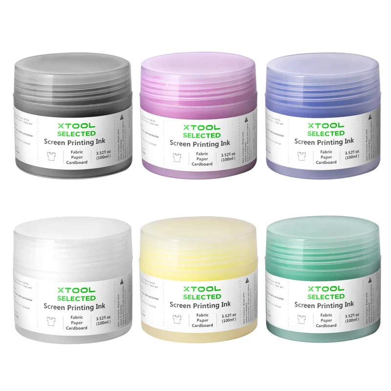 Basic Color Screen Printing Ink Set_100ml 6 Colors