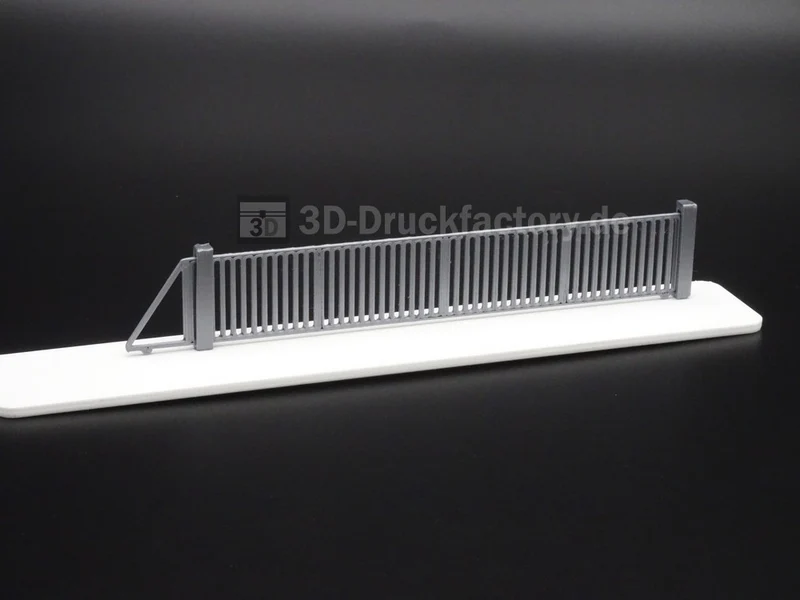 H0 Schiebetor - Silber - Durchfahrtsbreite ca. 100 mm - 2 Stück