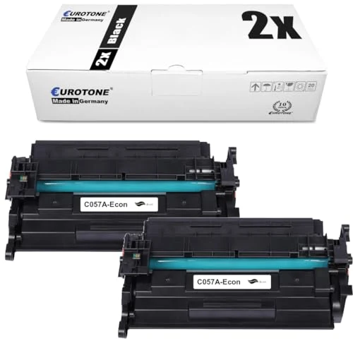 2x Eurotone toner cartridges compatible with Canon CRG057H – Black – for MF443dw, MF445dw