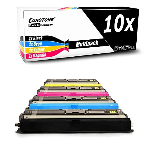 10 картриджей с тонером Eurotone, совместимых с принтерами Xerox 106R01466 – черный/голубой/пурпурный/желтый – для моделей 6121MFP и 6121S.