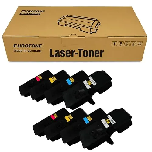 8x Eurotone tonercartridges compatibel met Kyocera MA2101CFX – voor MA2101cwfx, PA2101cx