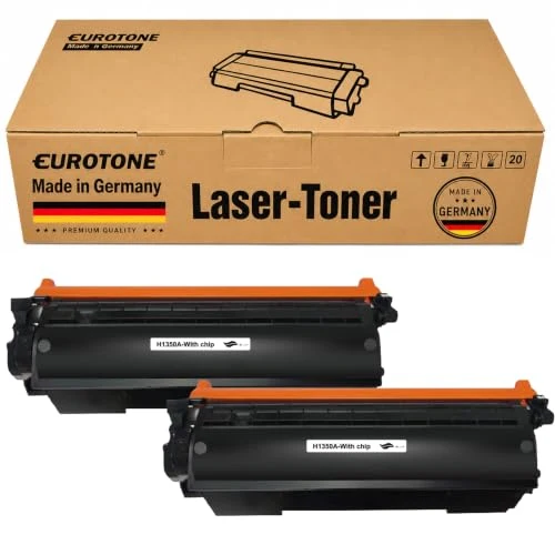 2x Eurotone toner cartridges compatible with HP W1350A – Black – for HP LaserJet MFP M 232 d, HP LaserJet MFP M 232 dwc