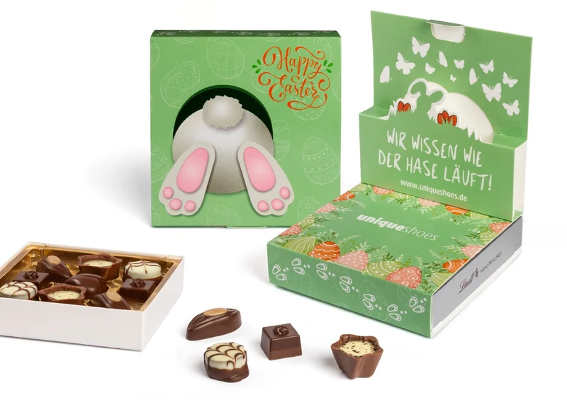 Lindt Mini Pralinés in Oster Pop-Up Kartonage