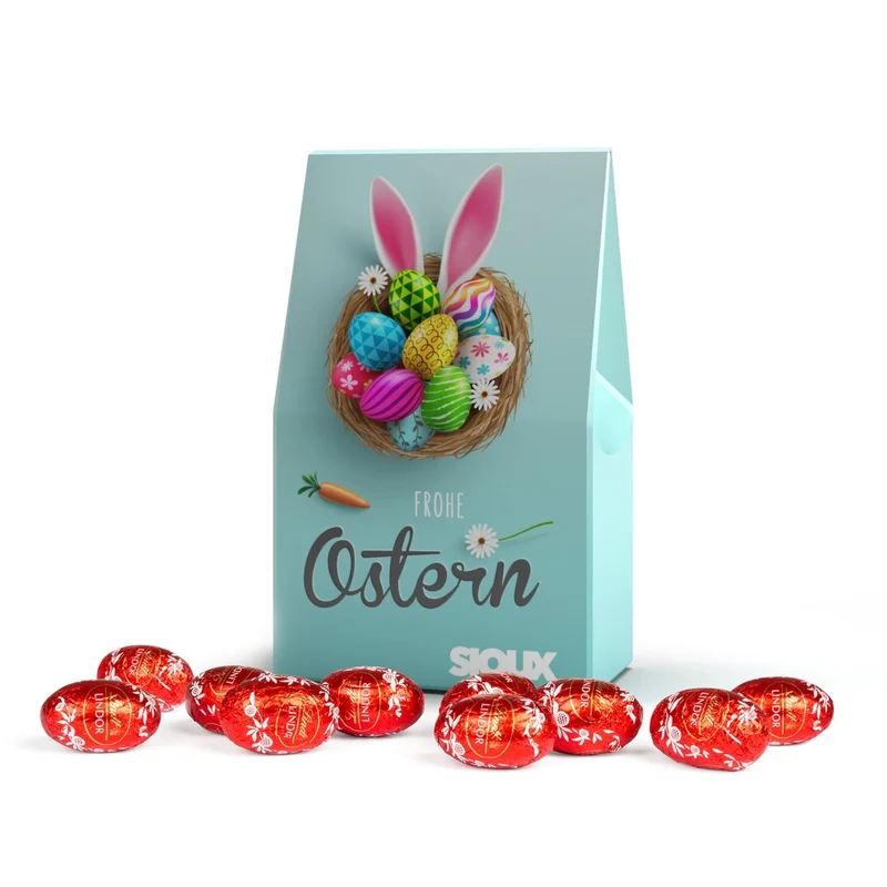 Lindt Lindor Ostereier in Mini-Standbodenkartonage