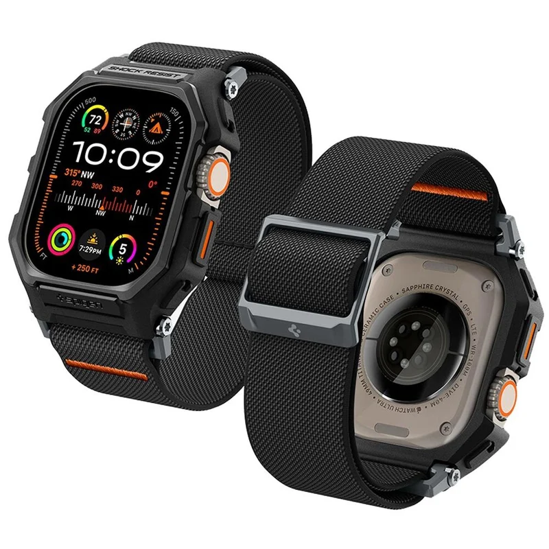 Spigen Apple Watch Ultra 4/3/2/1 49mm Lite Fit Pro Wristband Case (Black)