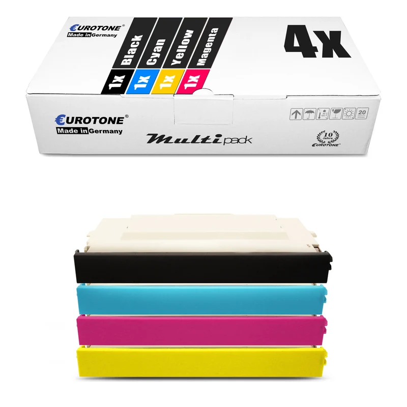 4x alternatieve toners voor Lexmark 0C500H2MG 0C500H2CG 0C500H2YG 0C500H2KG: Zwart + Cyaan + Magenta + Geel
