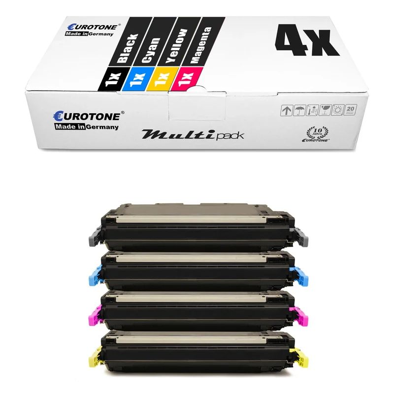 4x toners alternatifs pour HP Q6470A-Q7583A: 501A noir + Q7581A 503A cyan + magenta + Q7582A jaune