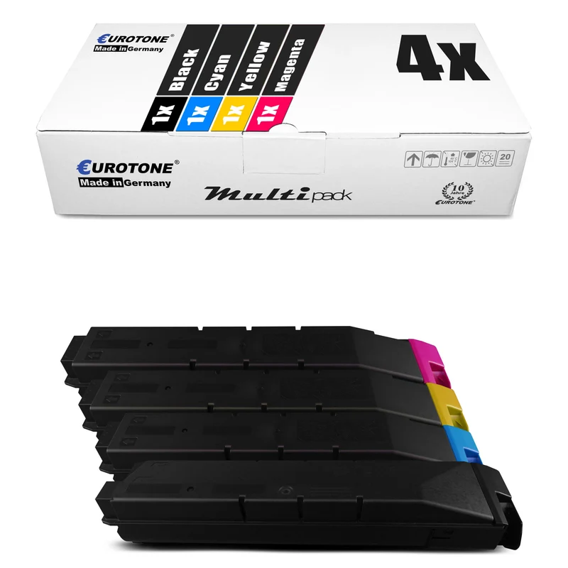 4x toner alternatif pour Triumph-Adler 654510010 654510014 654510016 654510011: Noir + Cyan + Magenta + Jaune